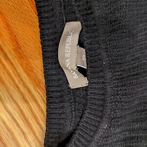 BR Black Cropped Sheer Sweater